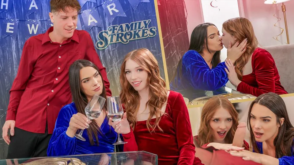 Family Strokes - And a Horny New Year Ft. Myra Moans, Ivy Ireland