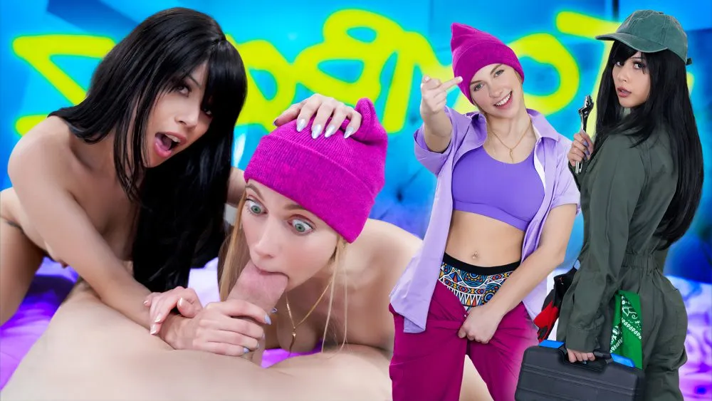 Tomboyz - The Mechanic Gals’ Nipple Kink Ft. Penelope Reed, Khloe Kapri