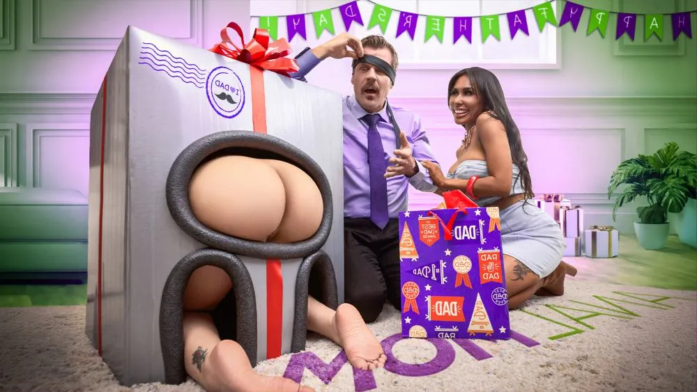 Anal Mom - The Perfect Father’s Day Gift? Just Wrap His Wife’s and Stepdaughter’s Butts Ft. Mila Milkshake, Jena LaRose